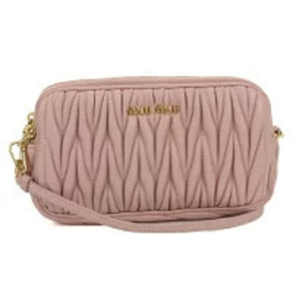Miu Miu Matelasse Leather Pink Crossbody